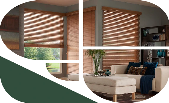 Warm-toned Wooden Blinds