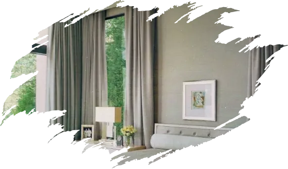 Bedroom cotton curtains