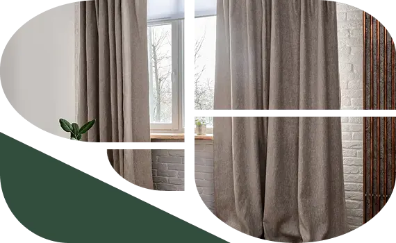 Breathable linen curtains