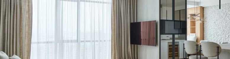 Custom linen curtains