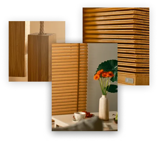 Decorative bamboo blinds