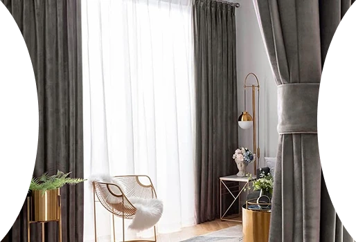 Decorative velvet curtains