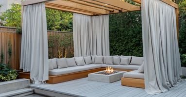 Durable outdoor curtains