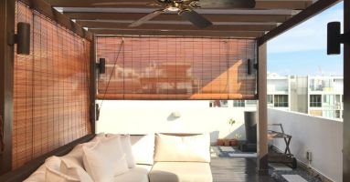 Elegant bamboo blinds