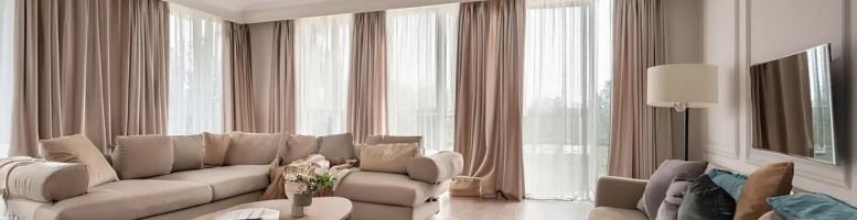 Elegant silk curtains