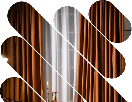 Embroidered velvet curtains