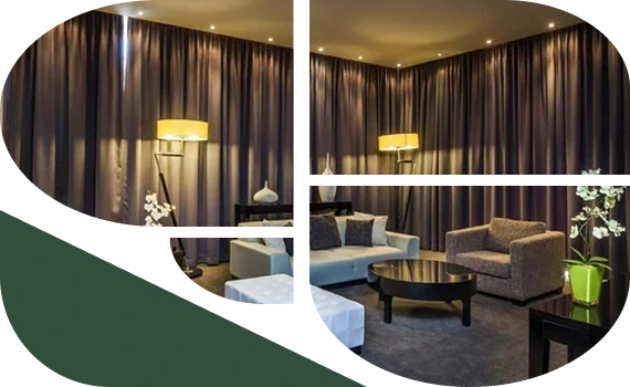 Light-blocking hotel curtains