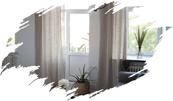 Lightweight linen curtains
