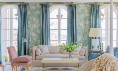 Livingroom silk curtains