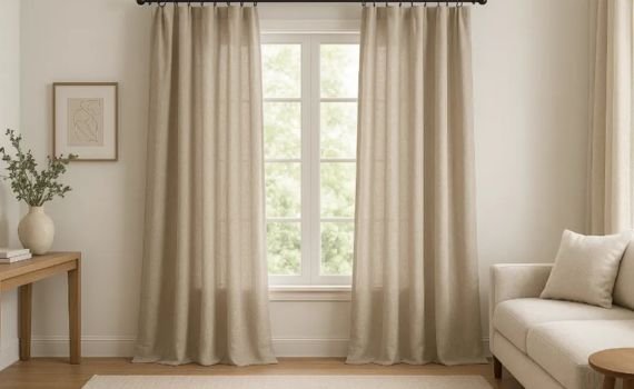 Long-lasting linen curtains