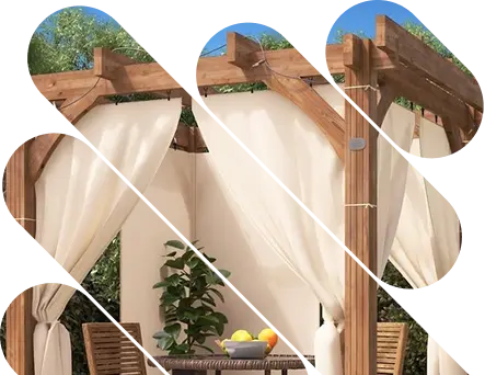 Low-maintenance outdoor curtains