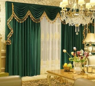 Luxurious velvet curtains