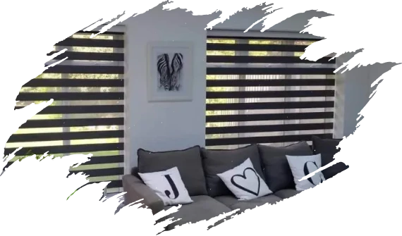 Motorized duplex blinds