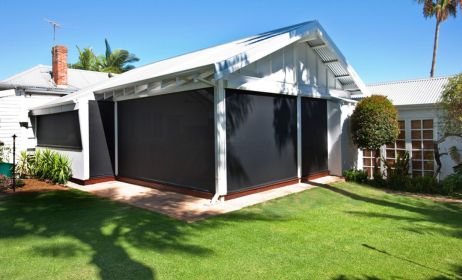 Motorized outdoor blinds