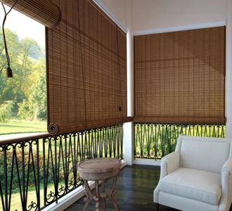 Natural bamboo blinds