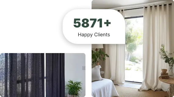 Natural linen curtains