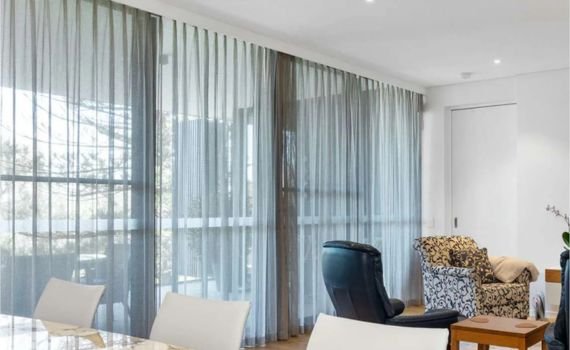 Neat pinch pleat curtains