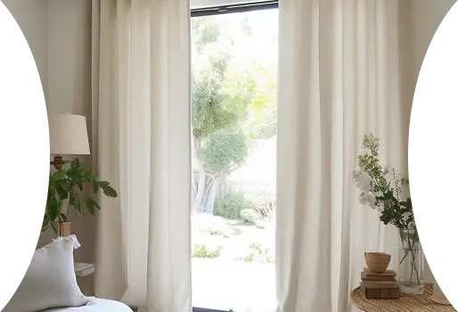 Organic linen curtains