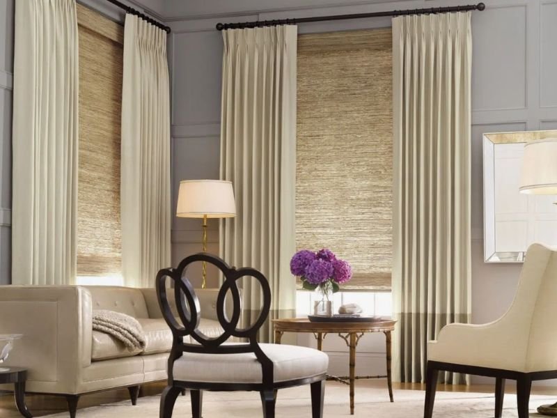 Patterned curtains & blinds