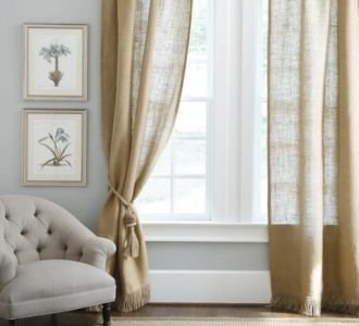 Pure linen curtains