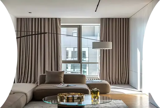 Pure silk curtains