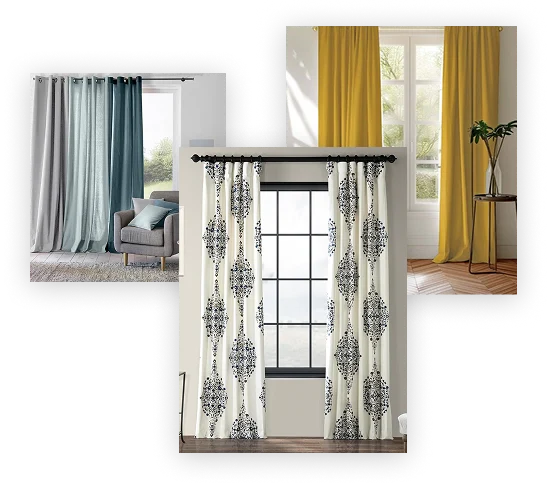 Ready-made cotton curtains