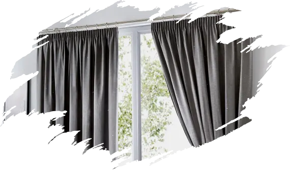 Ready-made pinch pleat curtains