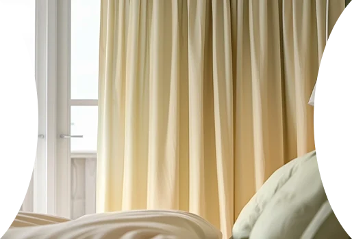 Sheer cotton curtains