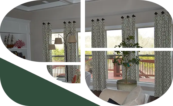 Smooth silk curtains
