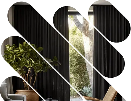 Soft linen curtains