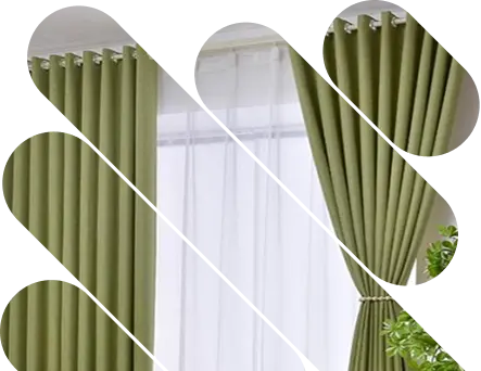 Soft silk curtains