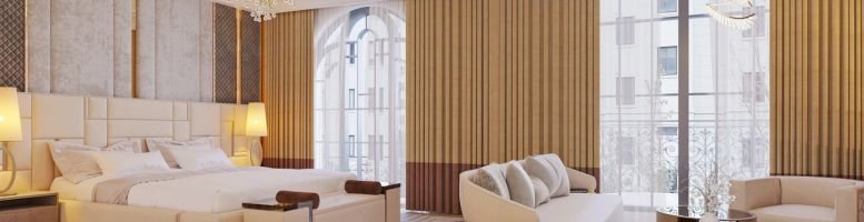 Stylish hotel curtains