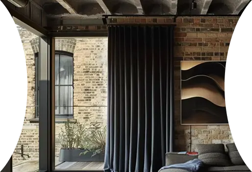 Stylish soundproof curtains