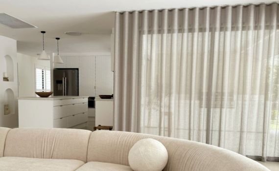 Textured cotton curtains