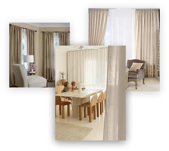 Textured linen curtains