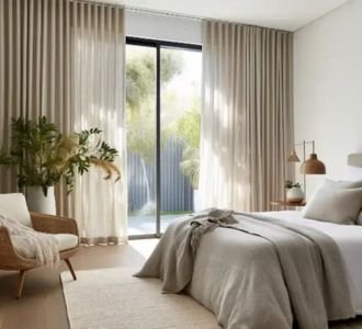 Washable cotton curtains