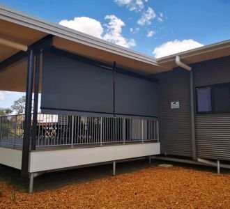 Weather-resistant outdoor blinds