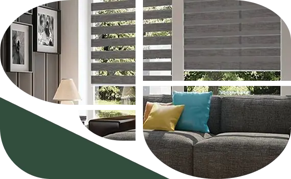 Day and night zebra blinds
