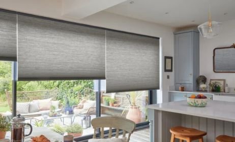 Kitchen motorized blinds