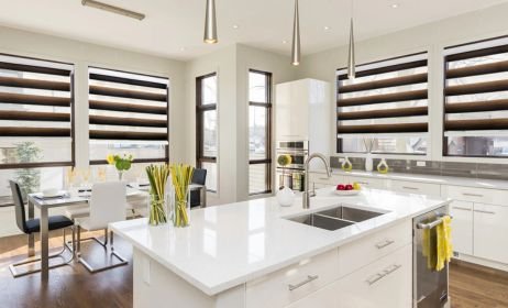 Kitchen zebra blinds