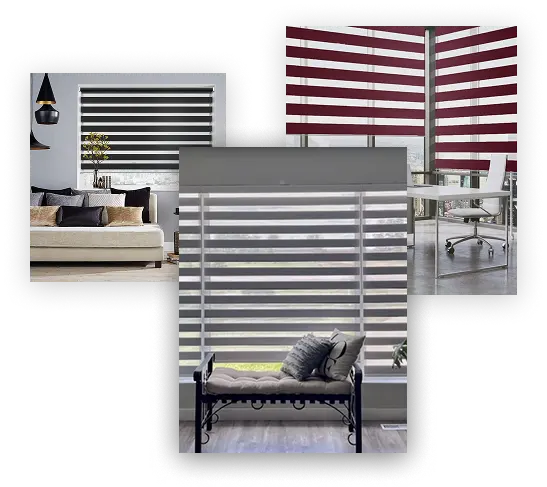 Light-filtering zebra blinds