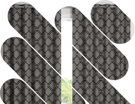Ready-made eyelet curtains