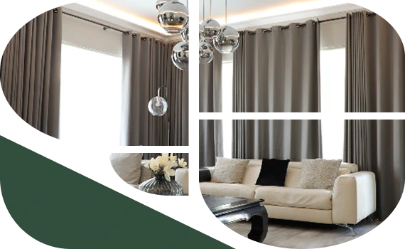Smooth-draping eyelet curtains