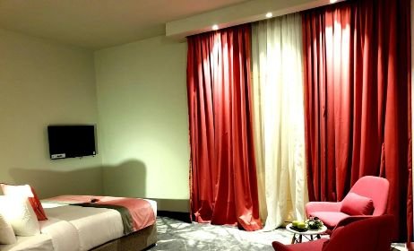 Bedroom Red Curtains