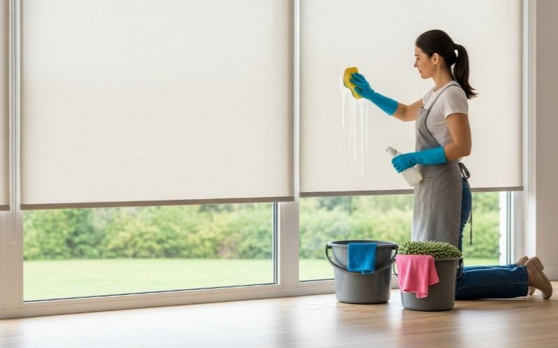 Deep Cleaning Fabric Roller Blinds