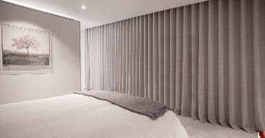 Large Sloping Bedroom Window Curtains