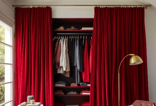Red Curtains.