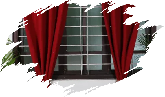 Red Window Curtains